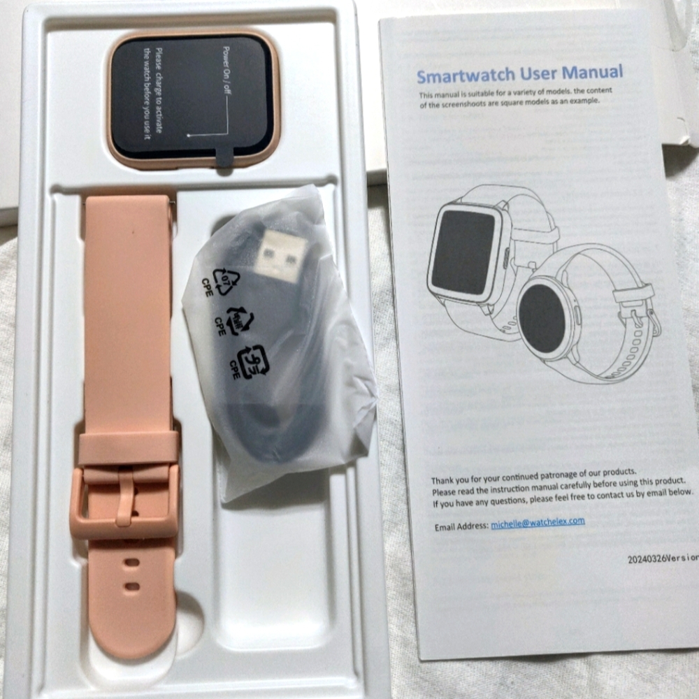 Divelink Smartwatch with Pink Strap